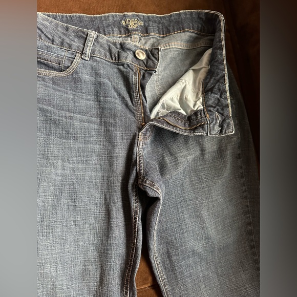 Blue Lee Rider Wide Leg Jeans Mid Rise Sz 16 P - Picture 5 of 12